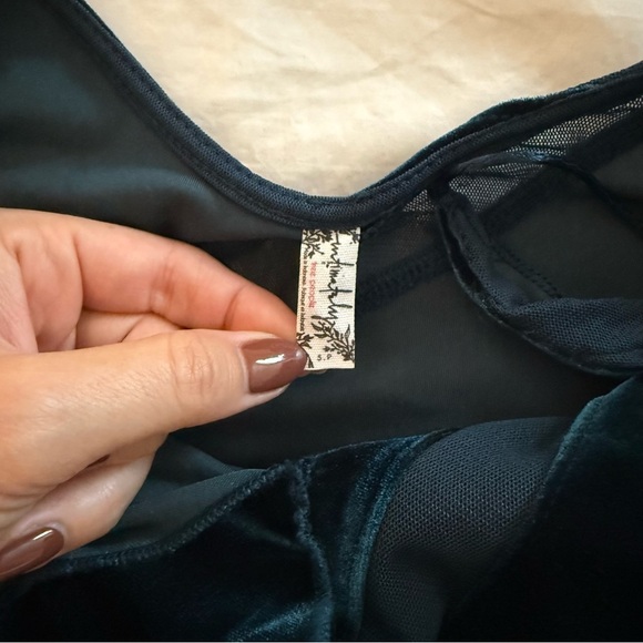 Free People Spliced Velvet Maxi Dress forest green - Picture 7 of 11